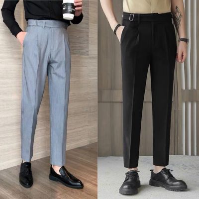 Quần âu nam kiểu cạp cao 2 đai kiểu mới
